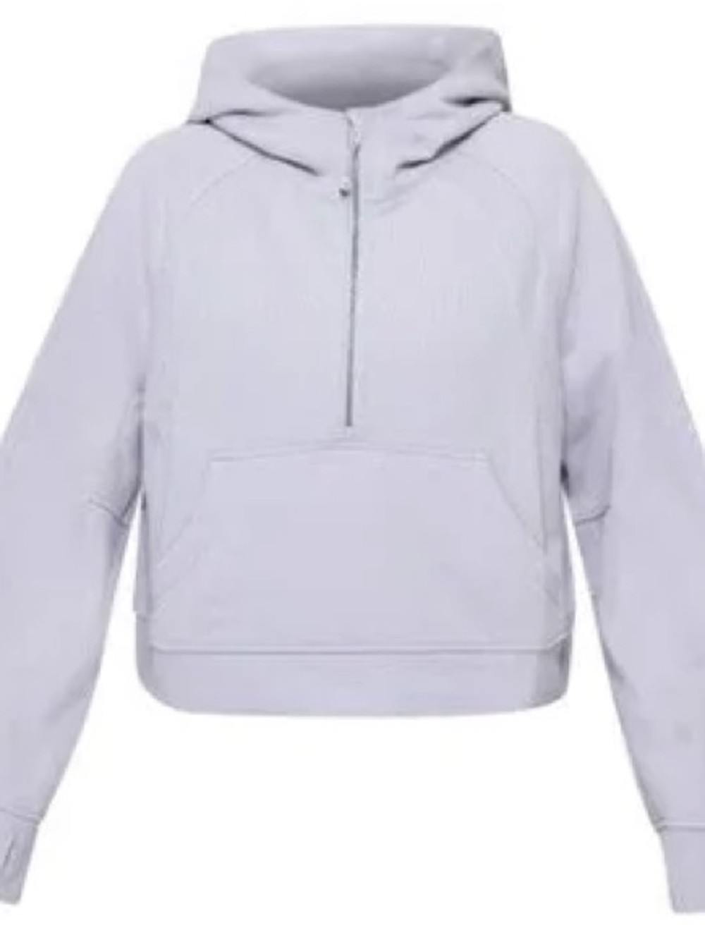 Lululemon Cropped Light Lavender Half-Zip Hoodie